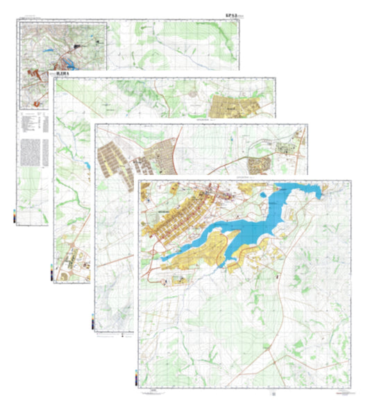 Brasilia (Brazil) 4-Sheet Map Set - Soviet Military City Plans