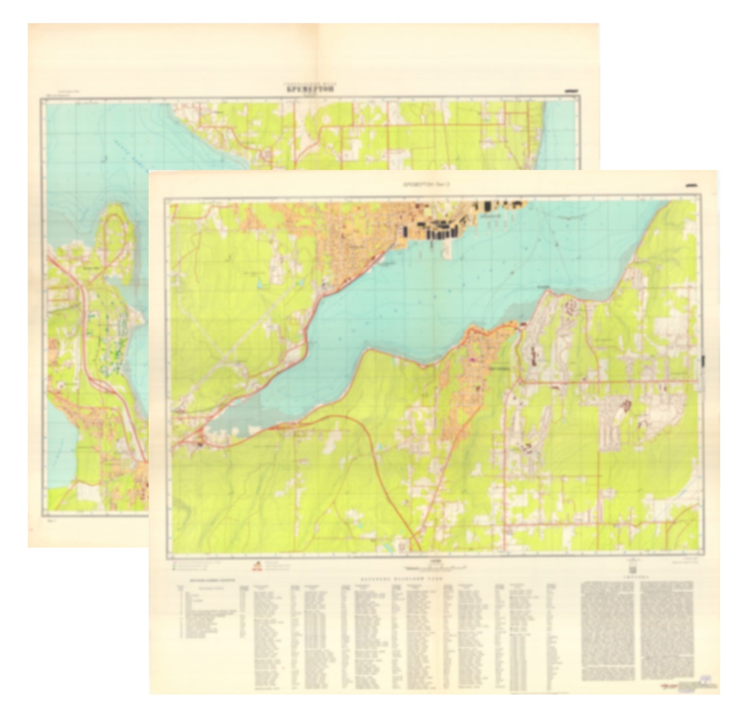 Bremerton, WA (USA) 2-Sheet Set - Soviet Military City Plans