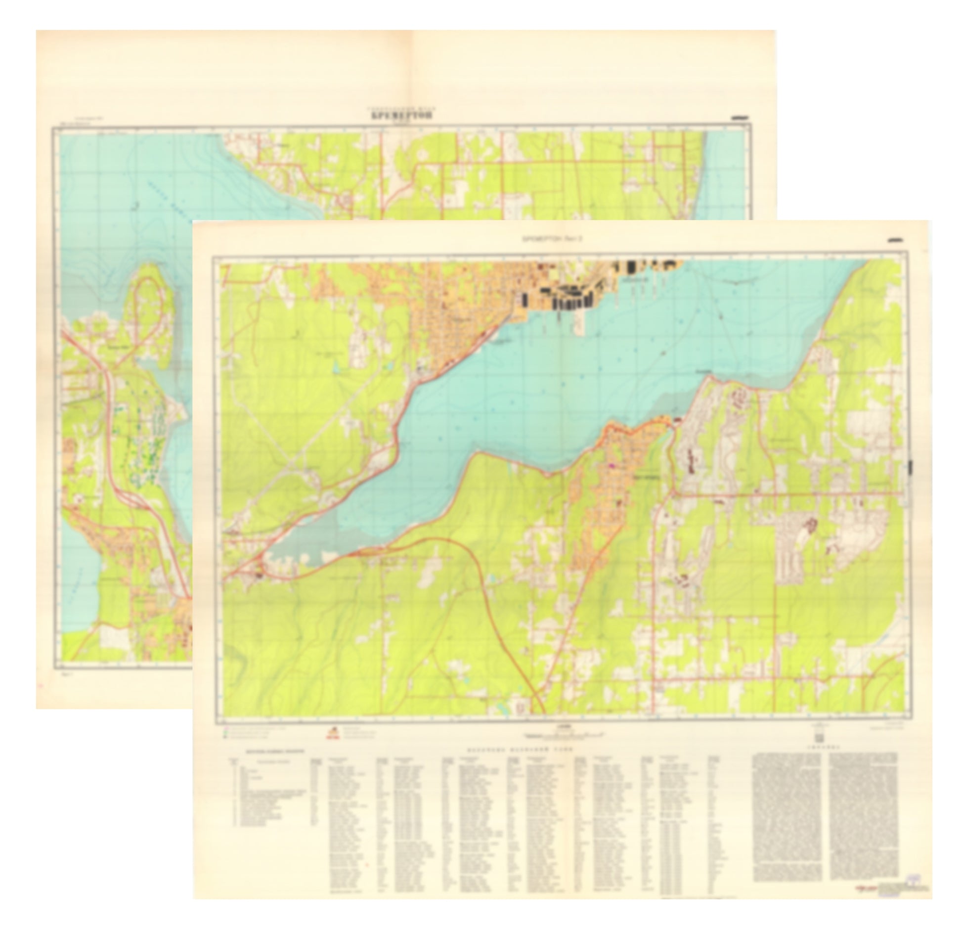 Bremerton, WA (USA) 2-Sheet Set - Soviet Military City Plans