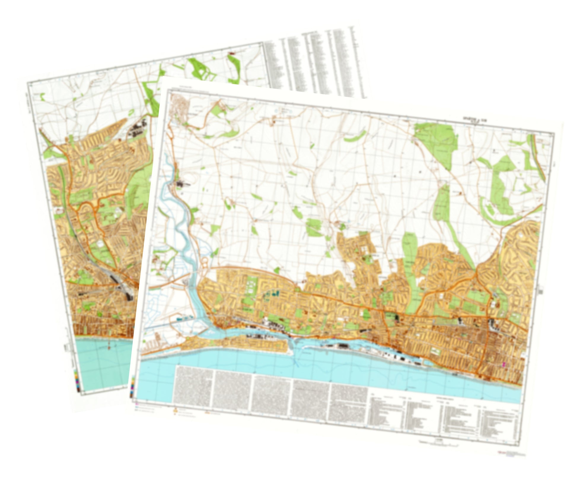 Brighton, Hove (UK) 2-Sheet Set - Soviet Military City Plans