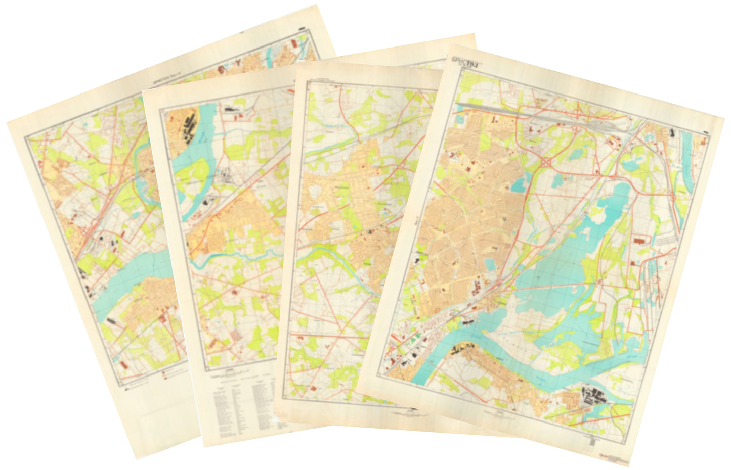 Bristol, PA (USA) 4-Sheet Map Set - Soviet Military City Plans