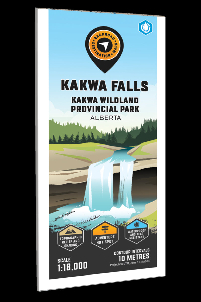 Kakwa Falls  – Kakwa Wildland Provincial Park Adventure Topographic Map