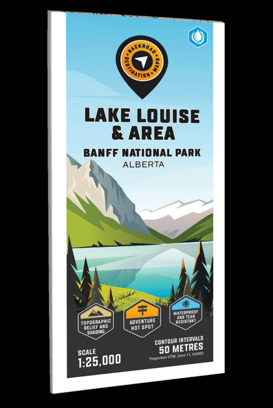 Lake Louise & Area – Banff National Park Adventure Topographic Map