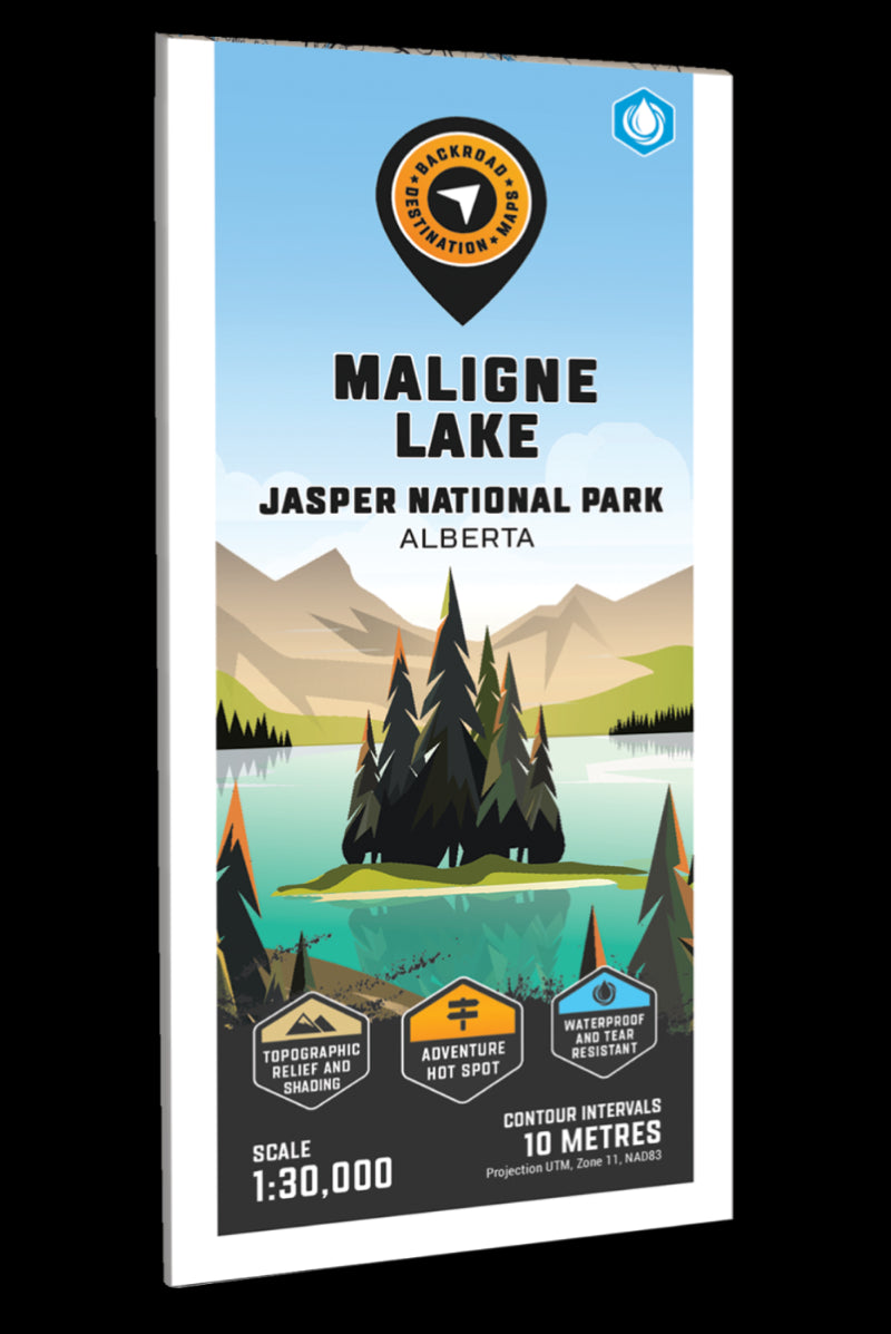 Maligne Lake – Jasper National Park Adventure Topographic Map