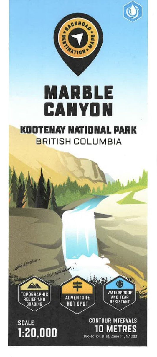 Marble Canyon – Kootenay National Park Adventure Topographic Map