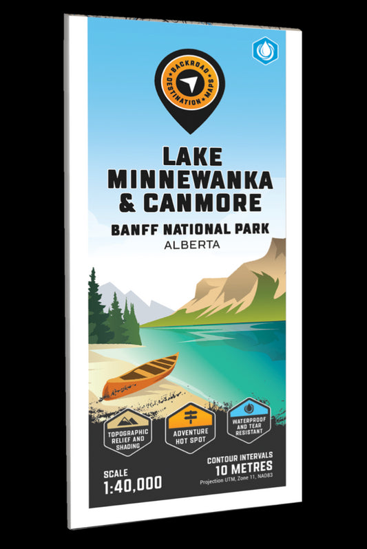 Lake Minnewanka & Canmore – Banff National Adventure Topographic Map