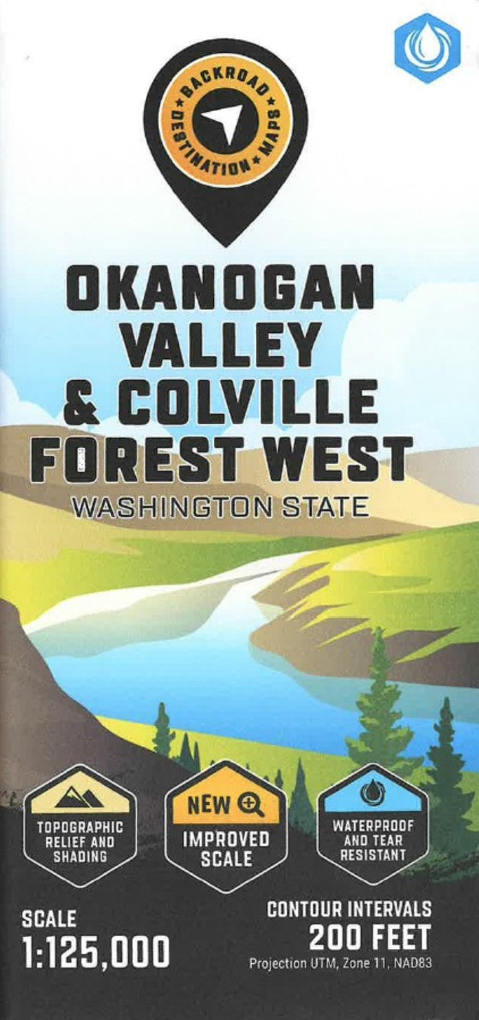 Okanogan Valley & Colville Forest West Adventure Topographic Map