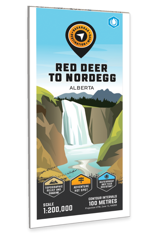 Red Deer to Nordegg Adventure Topographic Map