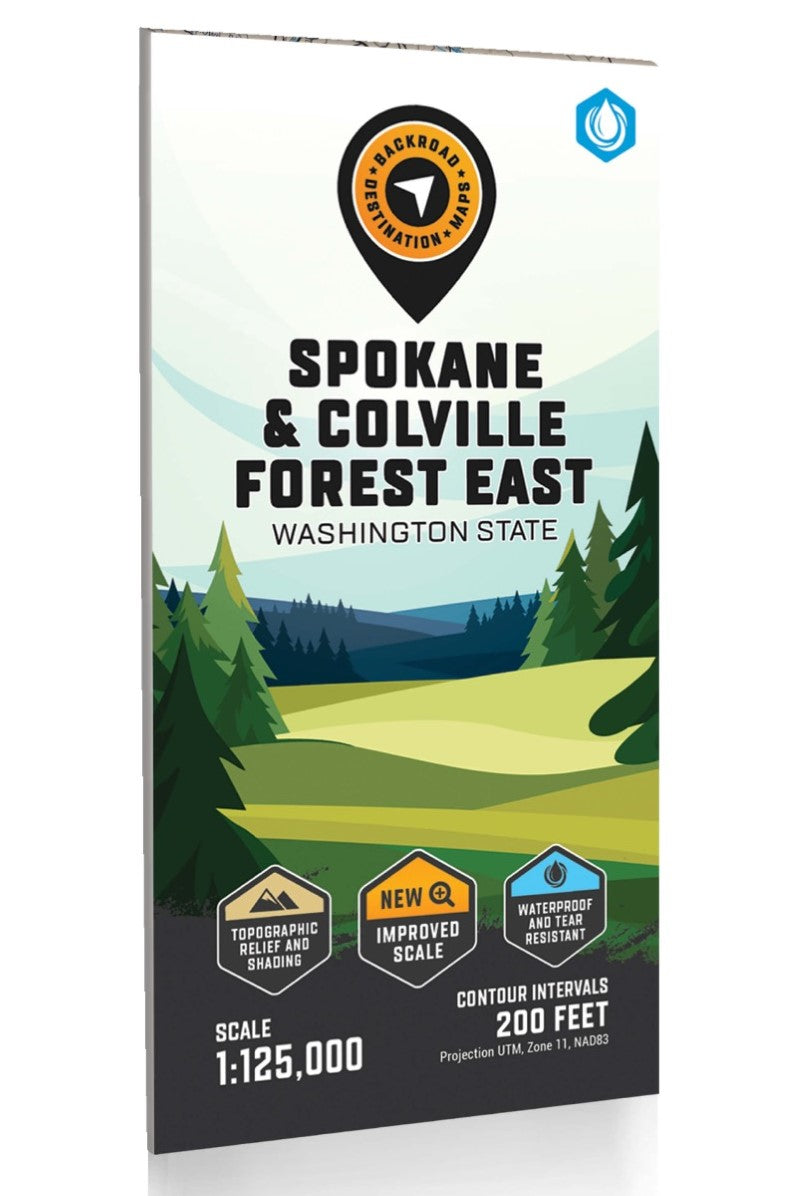 Spokane & Colville Forest East Adventure Topographic Map