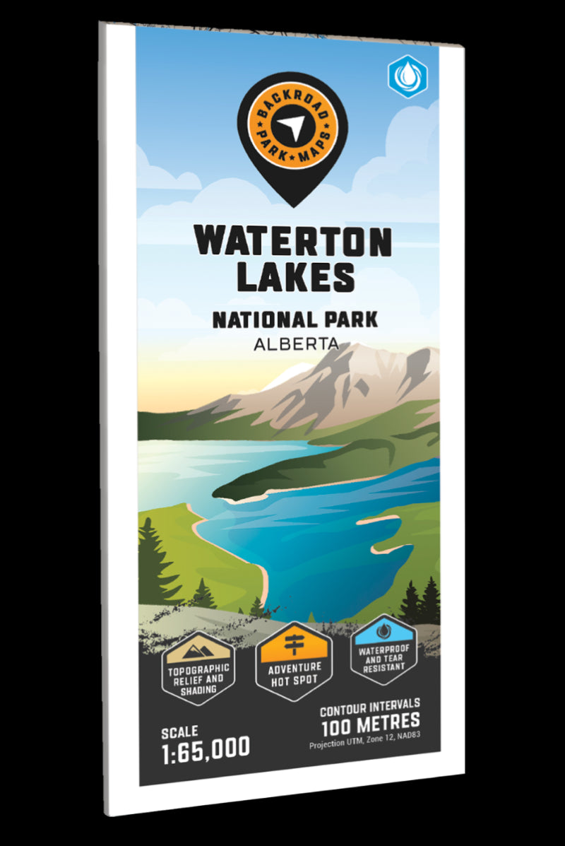 Waterton Lakes National Park Adventure Topographic Map