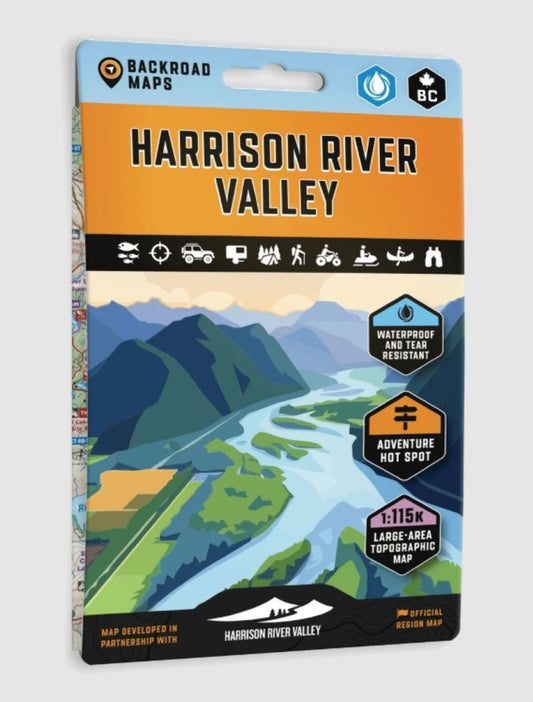 Harrison River Valley BC Official Region Map (Waterproof)