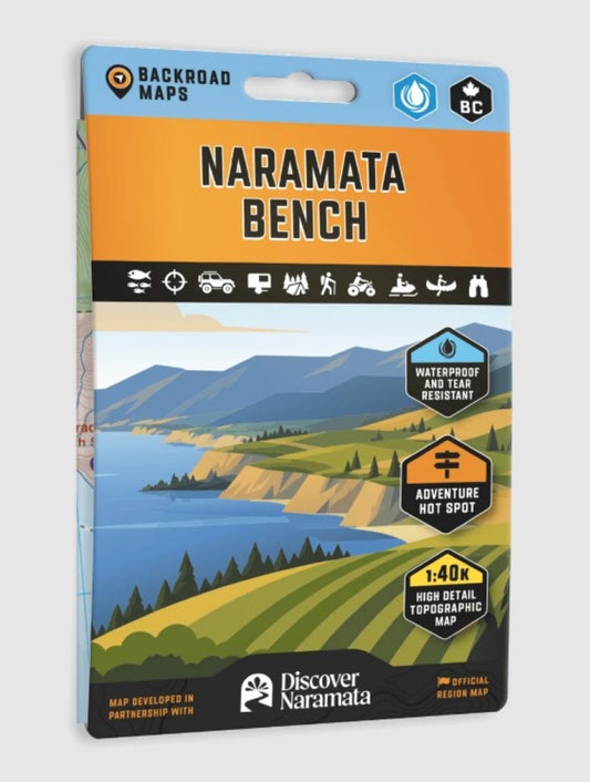 Naramata Bench & Okanagan Mountain Provincial Park BC Official Region Map (Waterproof)