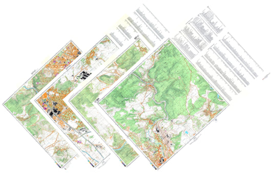 Brno (Czechia) 4-Sheet Map Set - Soviet Military City Plans