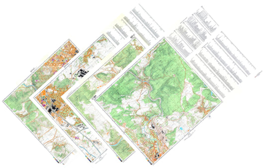 Brno (Czechia) 4-Sheet Map Set - Soviet Military City Plans