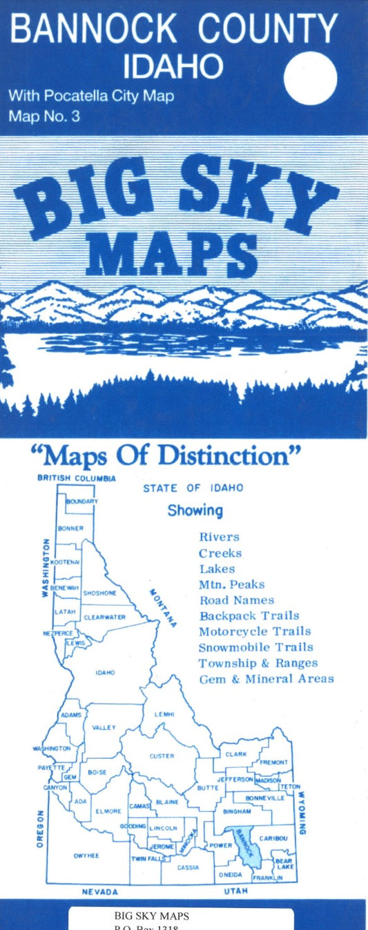 Bannock County : Idaho : with Pocatella city map : map no. 3