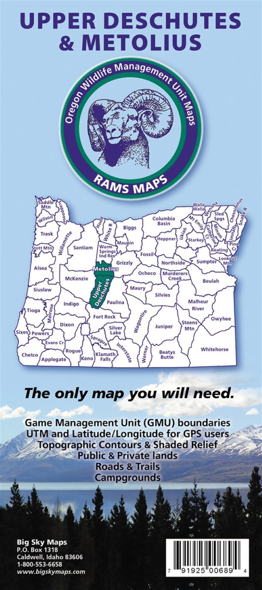 Upper Deschutes/Metolius GMU Map