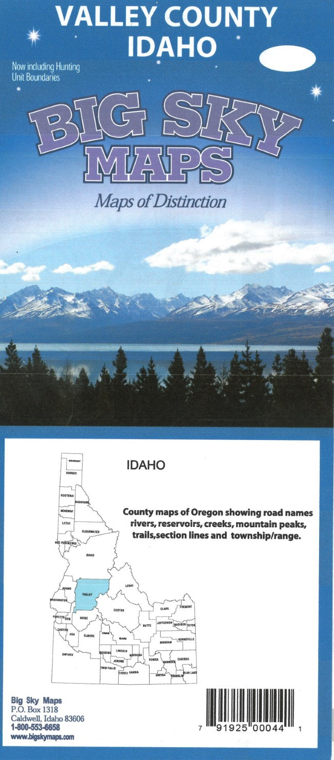 Valley County Idaho : County Map