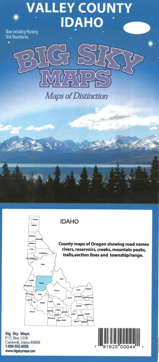 Valley County Idaho : County Map