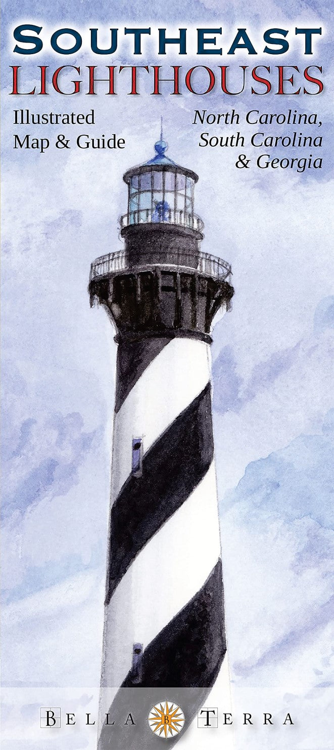 Southeast lighthouses : illustrated map & guide : North Carolina, South Carolina & Georgia