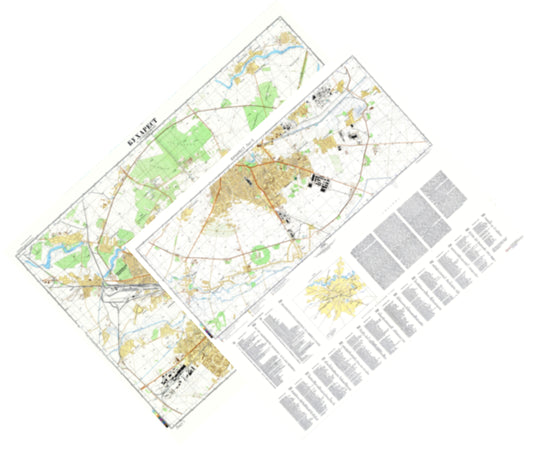 Bucharest (Romania) 2-Sheet Set - Soviet Military City Plans