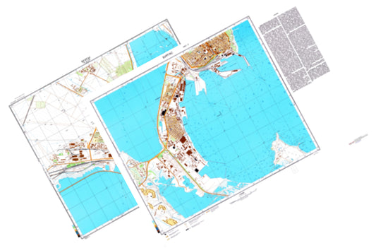 Burgas (Bulgaria) 2-Sheet Set - Soviet Military City Plans