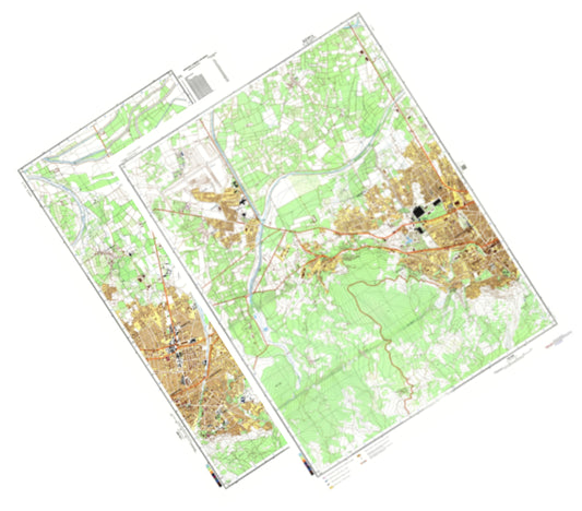 Bursa (Turkey) 2-Sheet Set - Soviet Military City Plans