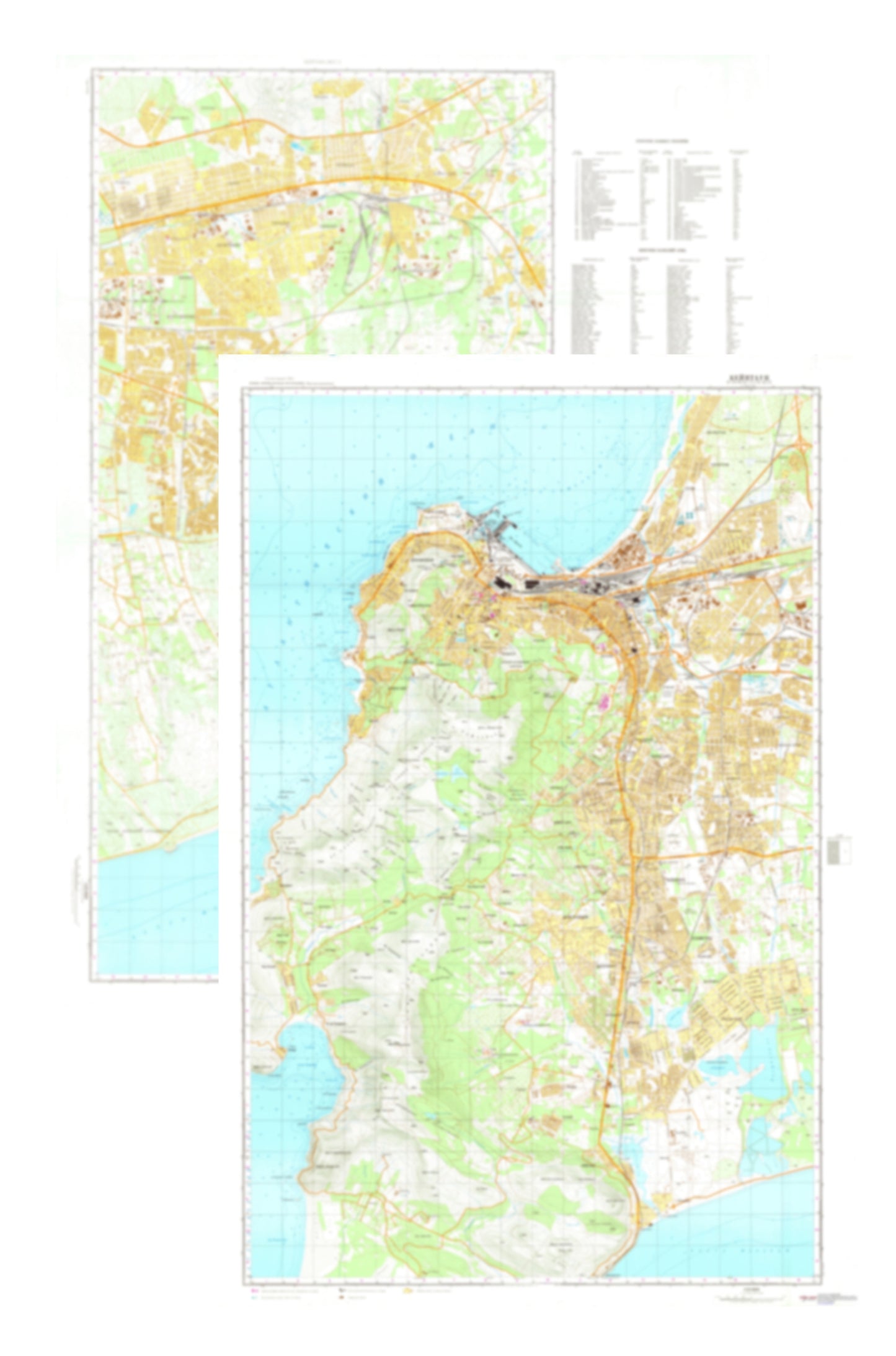 Capetown (South Africa) 2-Sheet Set - Soviet Military City Plans