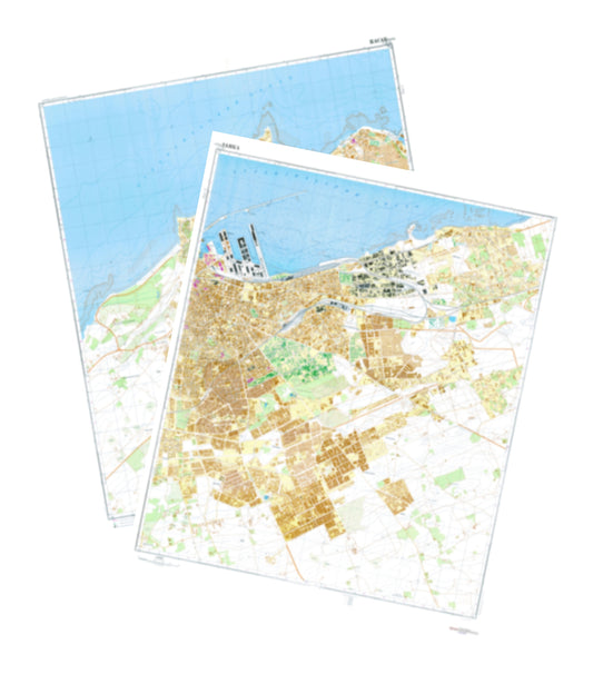 Casablanca (Morocco) 2-Sheet Set - Soviet Military City Plans