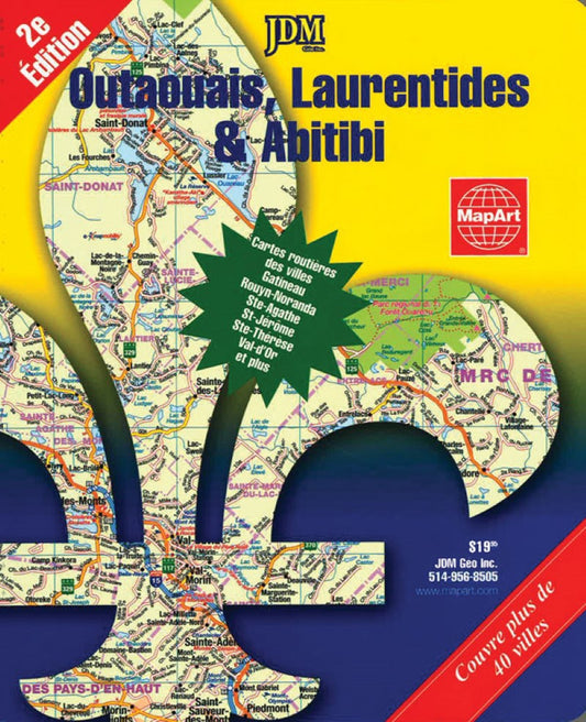 Outaouais, Laurentides & Abitibi : Gatineau, Rouyn-Noranda & St-Jerome : cartes routieres = Outaouais, Laurentides & Abitibi : Gatineau, Rouyn-Noranda & St-Jerome : road map