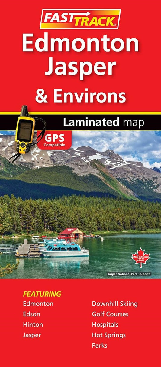 Edmonton Jasper & Environs Laminated FastTrack Map