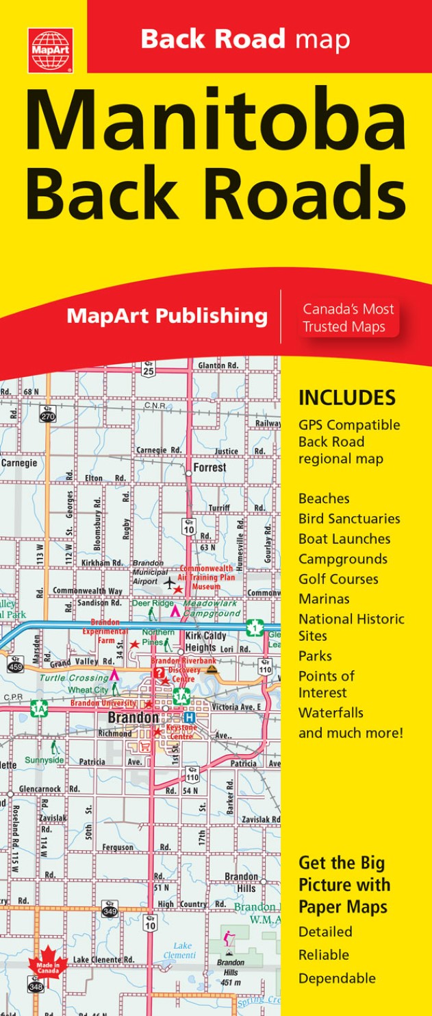 Manitoba back roads map