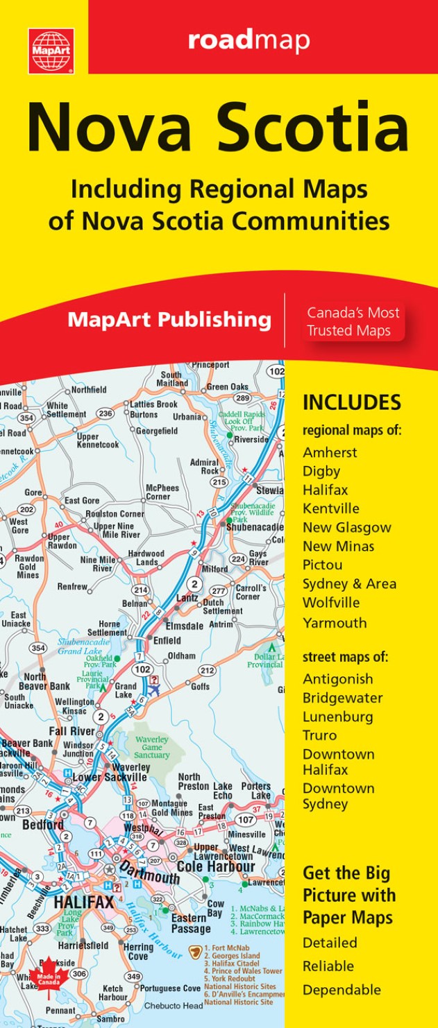 Nova Scotia Road Map