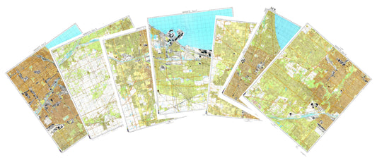 Chicago, IL (USA) 7-Sheet Set - Soviet Military City Plans