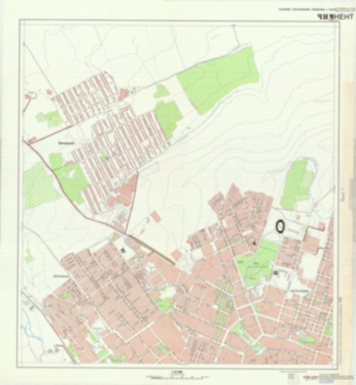 Chimkent / Shymkent 1 (Kazakhstan) - Soviet Military City Plans