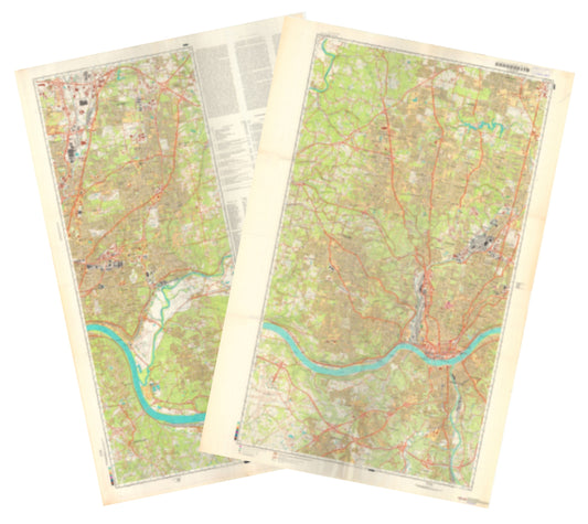 Cincinnati, OH (USA) 2-Sheet Set - Soviet Military City Plans