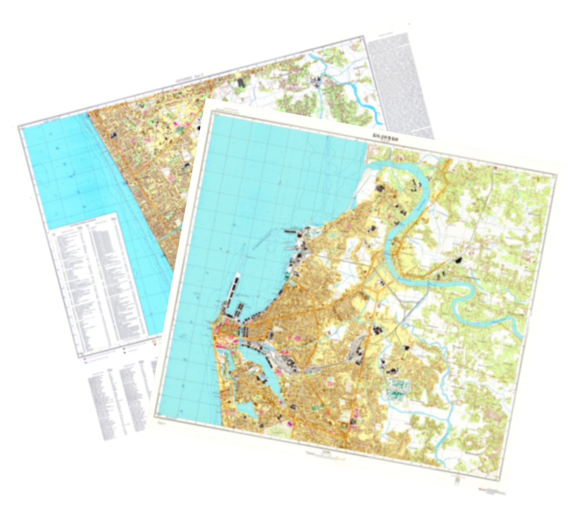 Colombo (Sri Lanka) 2-Sheet Set - Soviet Military City Plans