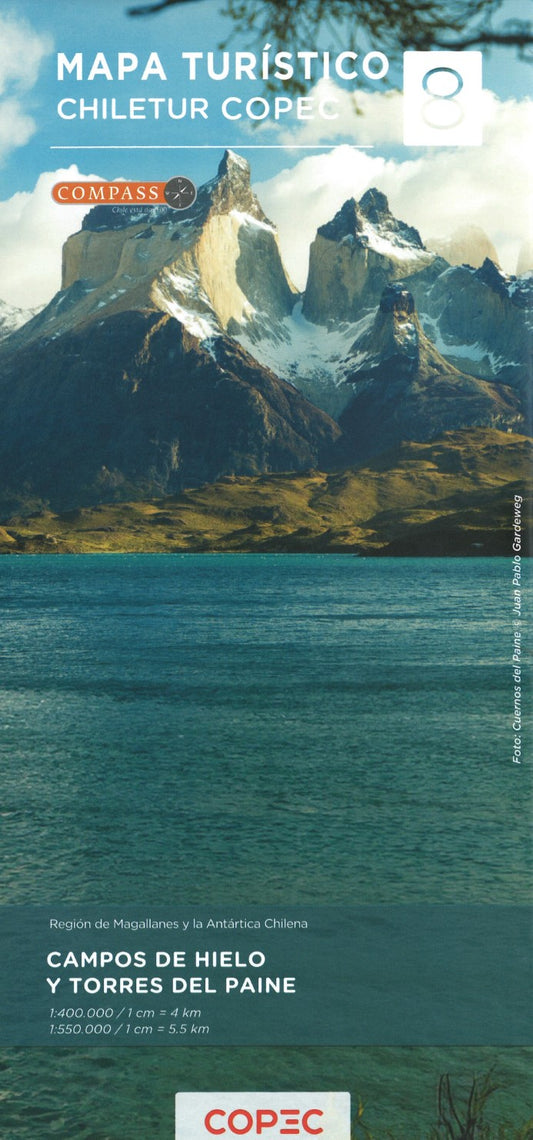 Campos de Hielo y Torres del Paine (Regíon de Magellanes y la Antártica Chilena) - Chile Tourist Road Map #8