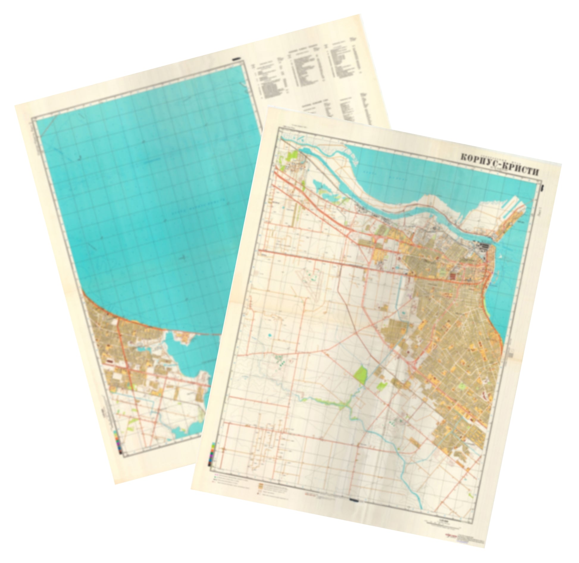 Corpus Christi, TX (USA) 2-Sheet Set - Soviet Military City Plans