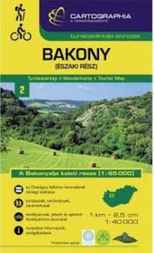 Bakony (north) tourist map