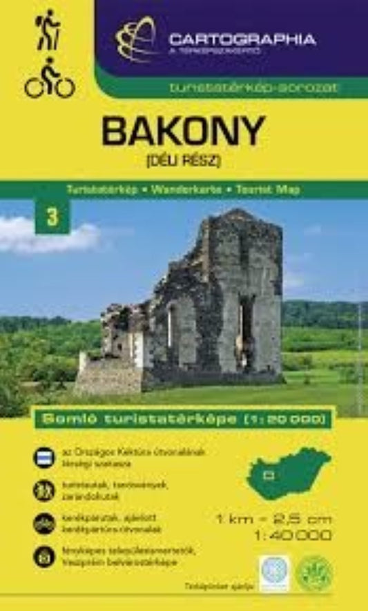 Bakony (south) tourist map