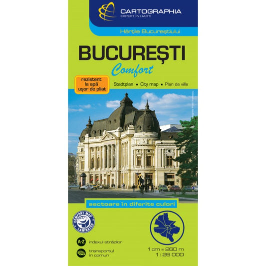 BUCHAREST Comfort map (laminated)