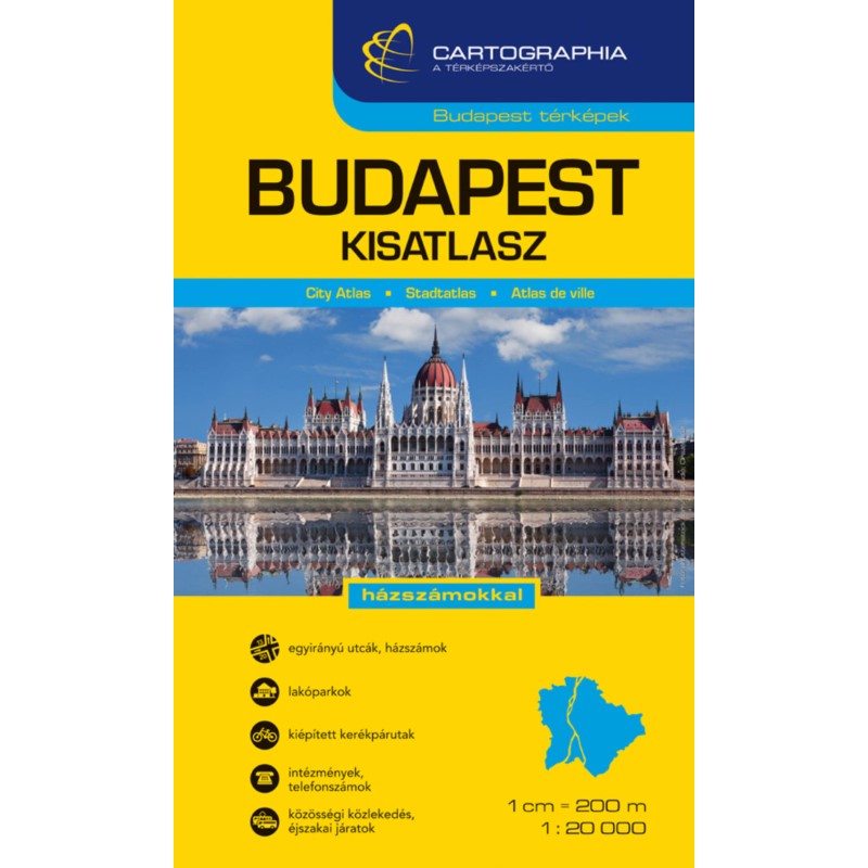 BUDAPEST small atlas (15x24 cm, spiral)