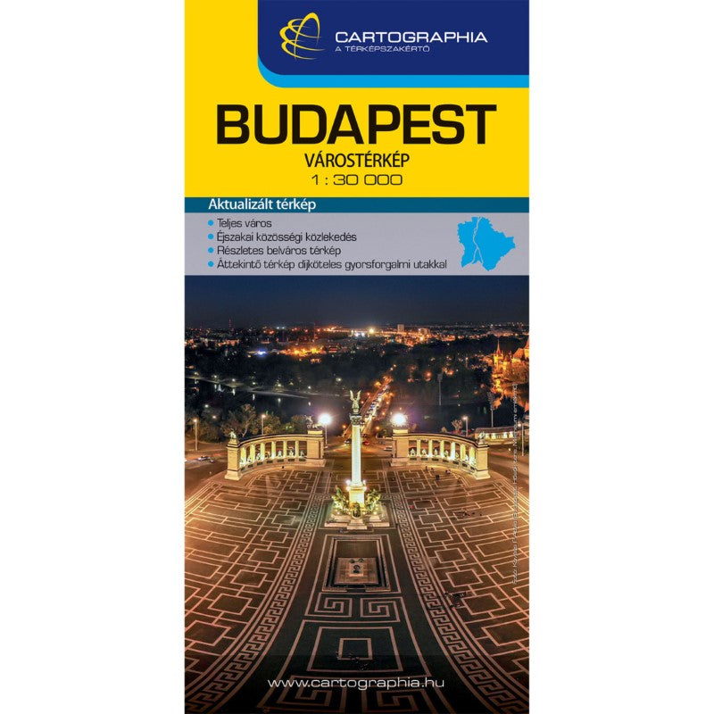 BUDAPEST Extra map (hard cover + index booklet)