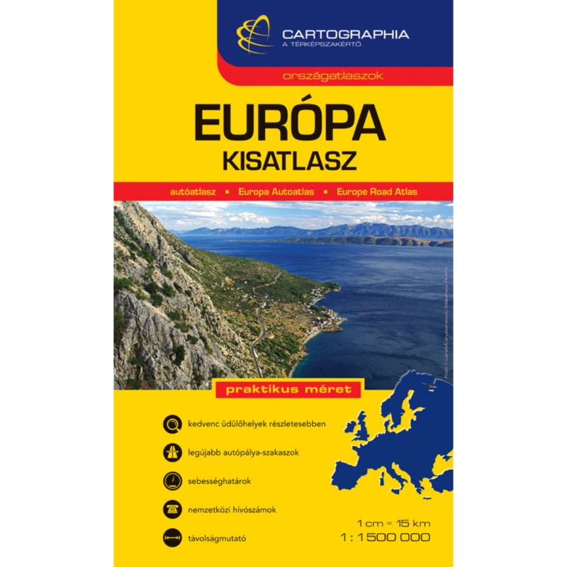 EUROPE small road atlas  (15x24 cm, spiral)