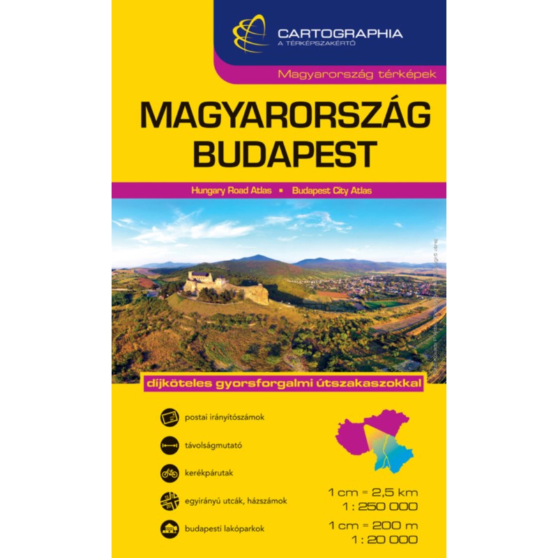 HUNGARY & BUDAPEST double atlas (15x24 cm, spiral)