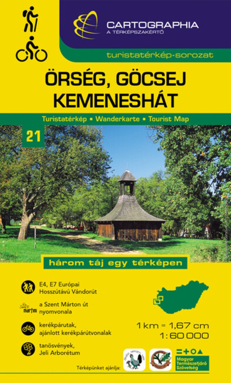 Órség, Göcsej, Kemeneshát tourist map [21]