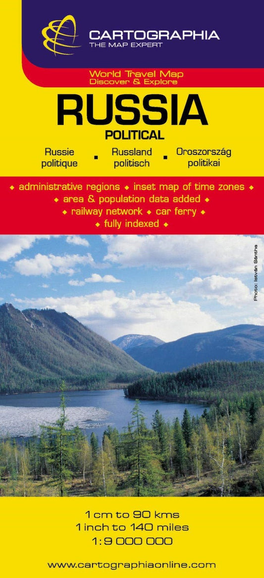 Russia : political folded map