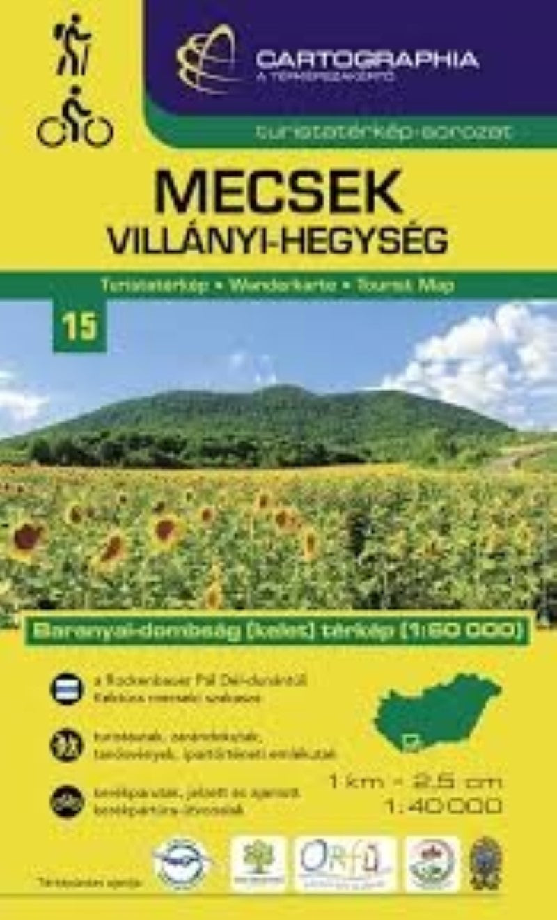 Mecsek, Villány Mountains tourist map [15]