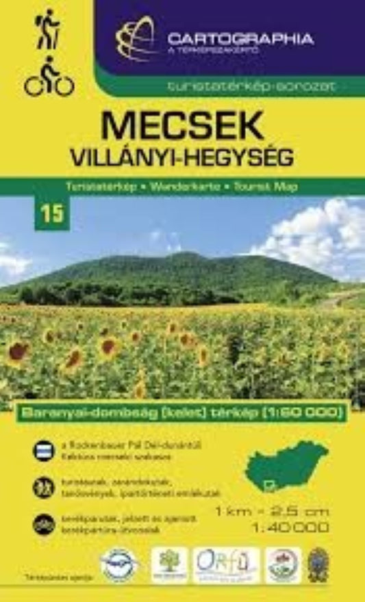 Mecsek, Villány Mountains tourist map [15]