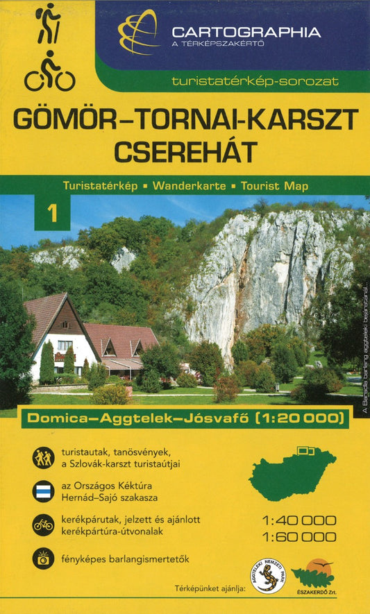 Aggtelek hiking map.